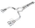 AWE 2024 Ford Mustang Dark Horse S650 RWD Track Edition Catback Exhaust w/ Quad Chrome Silver Tips