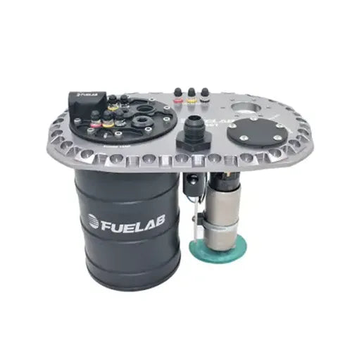 Fuelab Quick Service Surge Tank w/Bosch Lift Pump & Dual 500LPH Brushed Pumps w/Controller -Titanium