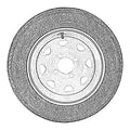 AW74 24X14 8X180 POLISHED -73MM