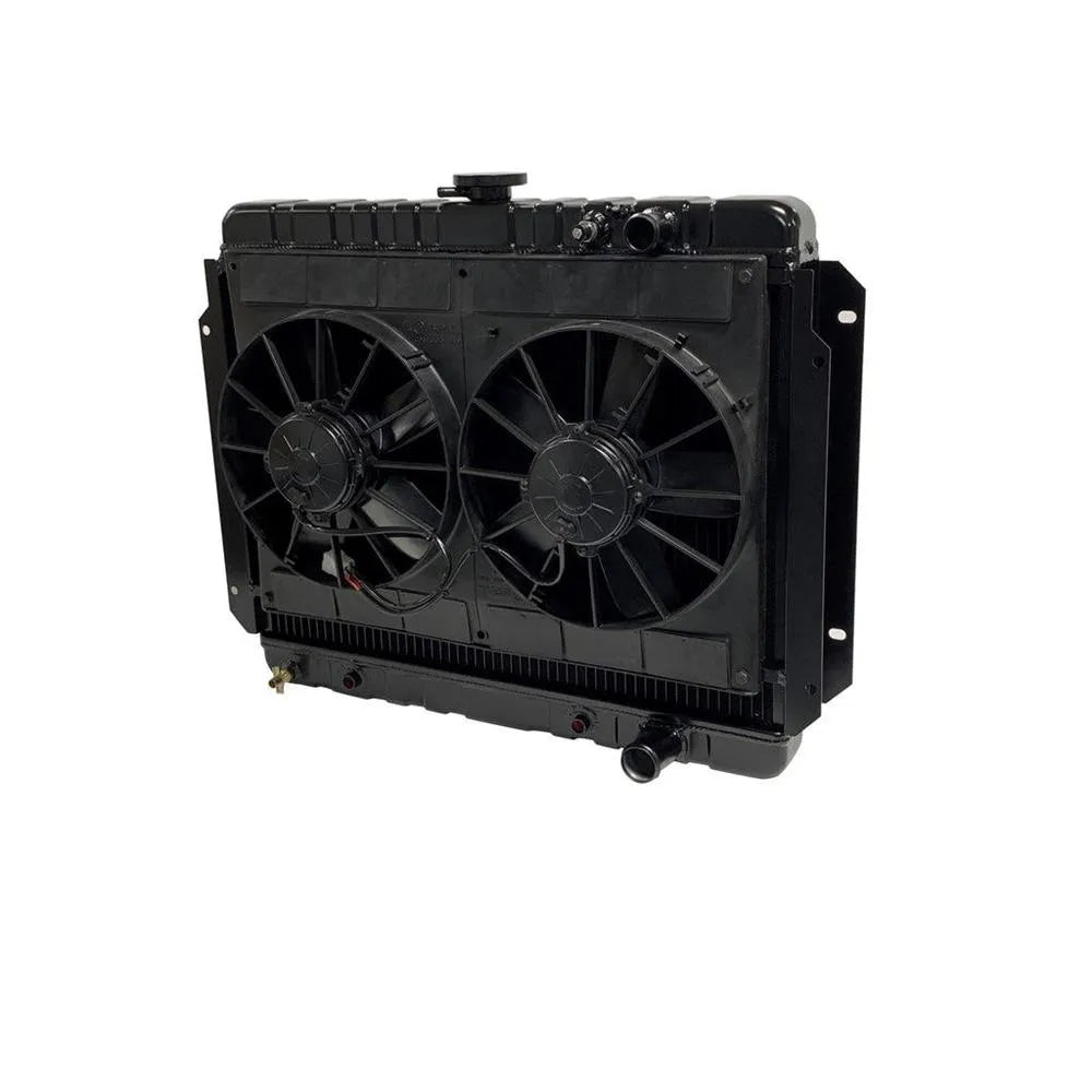 Radiator w/Fans Impala LS 63-72 Auto Trans Blk