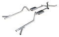 Crossmember Back w Xchange Exhaust System Split Rear Dual Exit 2.5 in Intermediate X-Pipe And Tail Pipe Turbo Pro Mufflers Hardware Incl Tip Not Incl Pypes Exhaust