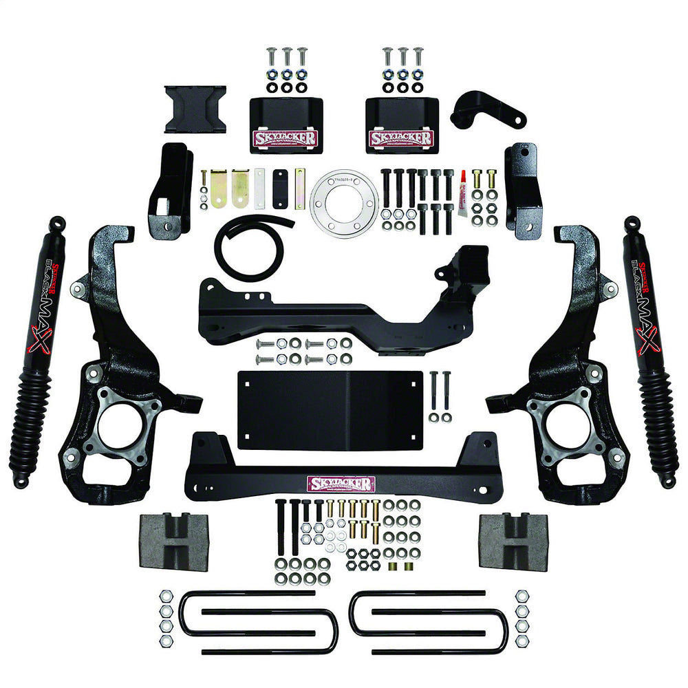 21C FORD F150 4WD 4.5 IN LIFT KIT BLACK MAX SHOCKS.