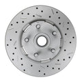 LEED Brakes Manual Front Kit with Drilled Rotors and Red Powder Coated Calipers