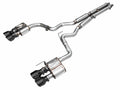 AWE 2024 Ford Mustang GT Fastback S650 RWD Track Edition Catback Exhaust w/ Quad Chrome Silver Tips