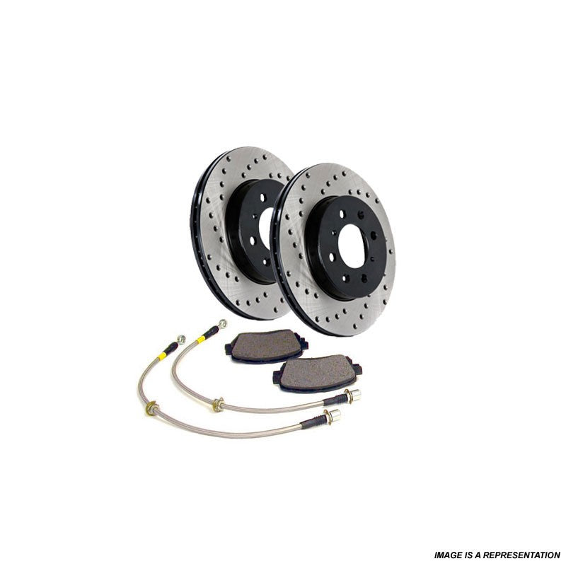 Sport Axle Pack; Drilled; Front w/BL