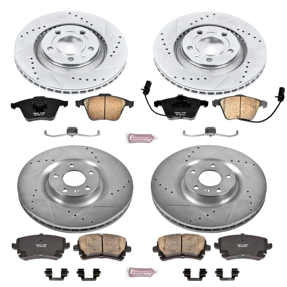 Power Stop 04-09 Audi S4 Front & Rear Z23 Evolution Sport Brake Kit