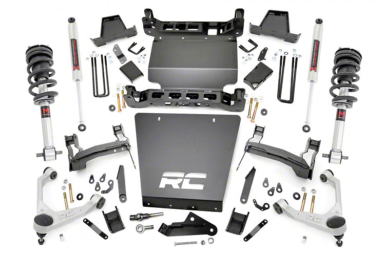 7 Inch Stamped Steel LCA Lift Kit Forged UCA Bracket M1 Struts/M1 Chevy/GMC 1500 (16-18)