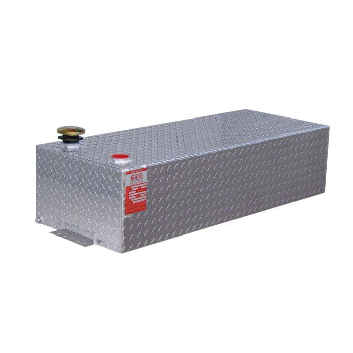 DOT APPROVED 42 GALLON RECTANGLE BLACK DIAMOND PLATE ALUMINUM REFUELING TANK