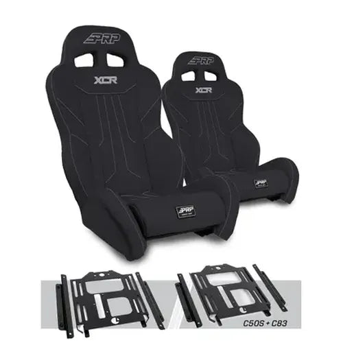 PRP Polaris RZR 570 XCR Suspension Seats Kit (Pair) - Black