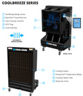 COOL BOSS CB12SL EVAPORATIVE COOLER 12 Blades/15 GAL Tank/Swing Louvers