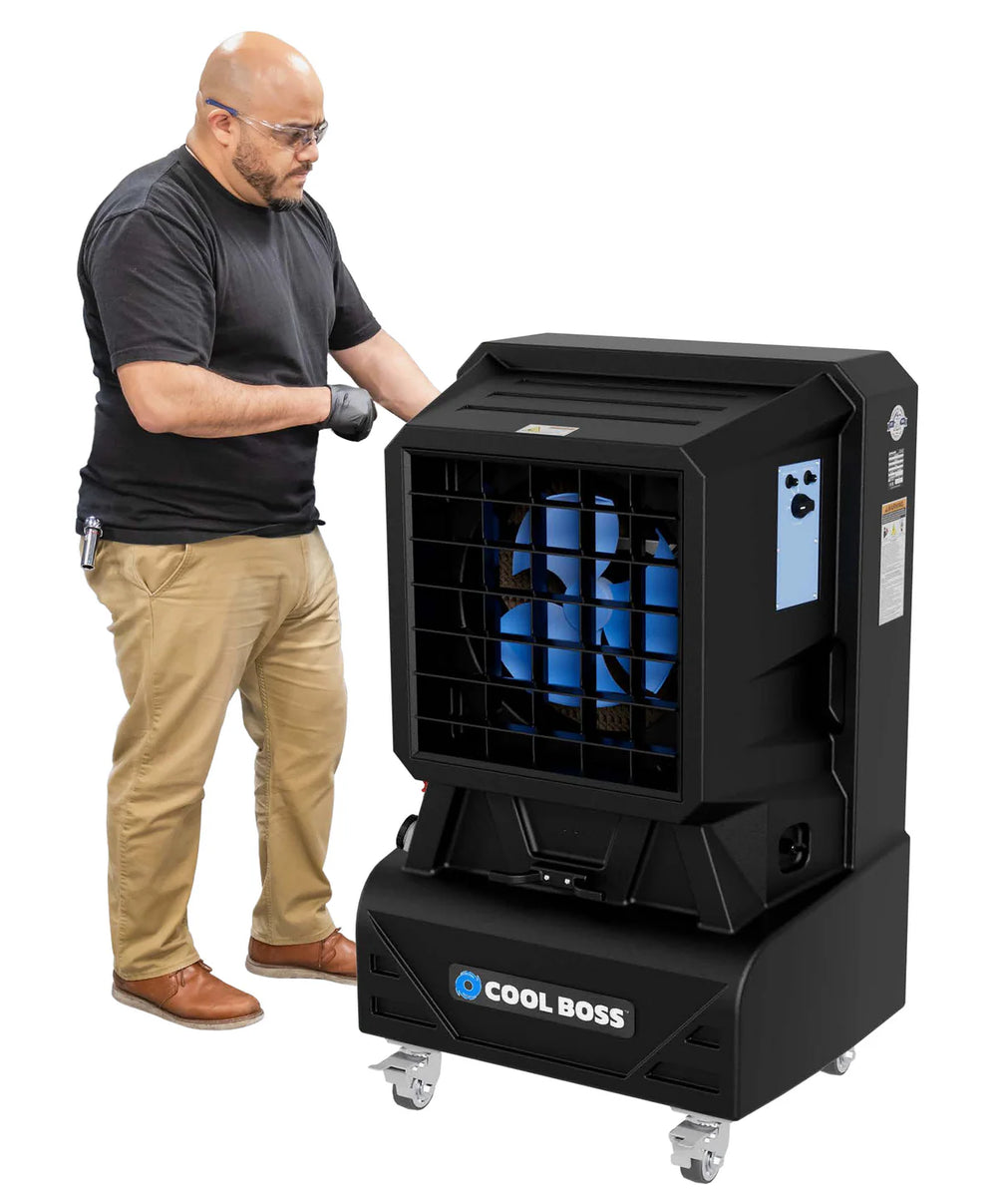 COOL BOSS CB12SL EVAPORATIVE COOLER 12 Blades/15 GAL Tank/Swing Louvers