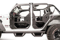 Jeep JL Rear Full Tube Doors Bare; Gladiator JT Rear Full Tube Doors Bare Steel