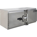 18X18X48 INCH SMOOTH ALUMINUM UNDERBODY TRUCK TOOL BOXDOUBLE BARN DOOR CAM LOCK HARDWARE