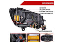 W205 PROJECTOR HEADLIGHTS MATTE BLACK HOUSING AND LIGHT SMOKED LENS - SEQUENTIAL TURN SIGNAL - HALOGEN MODELS ONLY