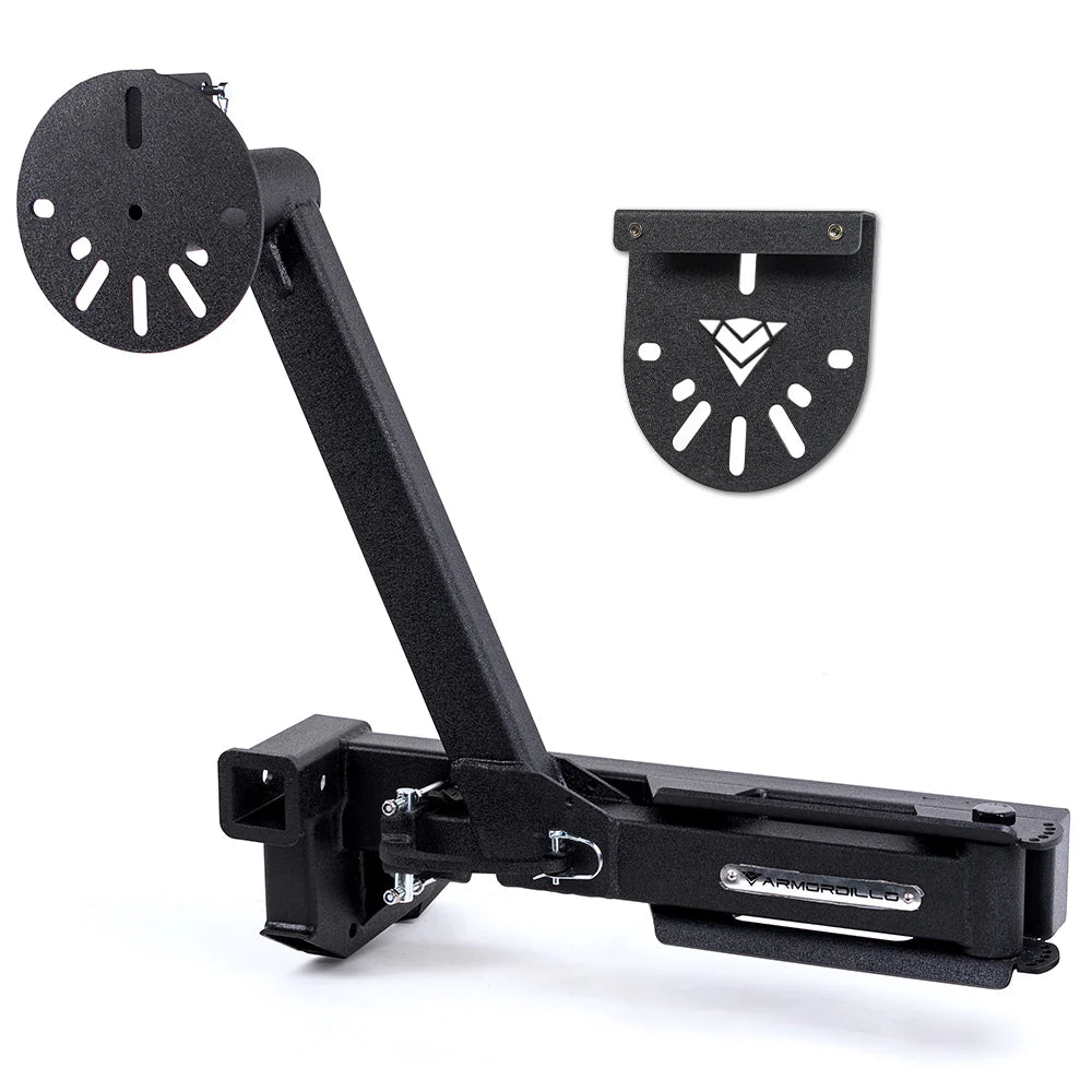 2IN RECEIVER TRAILER HITCH SPARE TIRE CARRIER TEXTURE BLACK