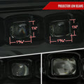 PROJECTOR HEADLIGHTS FACELIFT STYLE BLACK HOUSING SMOKED LENS WITH AMBER REFLECTOR SWITCHBACK LED LIGHT BAR/ LED SEQUENTIAL SIGNAL/ BREATHING LIGHT EFFECT/ LED HIGH LED LOW