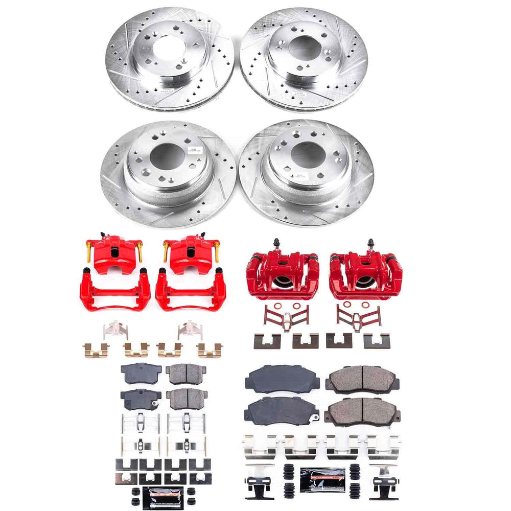 Power Stop 95-98 Honda Odyssey Front & Rear Z23 Evolution Sport Brake Kit w/Calipers