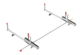 ALLPURPOSE RACK STEEL FULLSIZE 3 CROSS MEMBERS 70.5IN