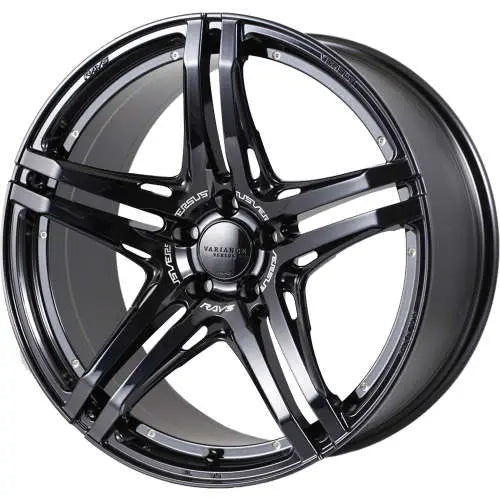 Versus VV52S 20x8.5 +36 5-120 Black Pearl Engraving