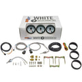 ~(1 lbs. 36X6X6)~ 03-09 DODGE CUMMINS EV2 White Face/Red Pointer/Black Bezel Pyro-Boost-Trans Temp Full Pillar