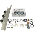 ~(1 lbs. 36X6X6)~ 03-09 DODGE CUMMINS EV2 White Face/Red Pointer/Black Bezel Pyro-Boost-Trans Temp Full Pillar
