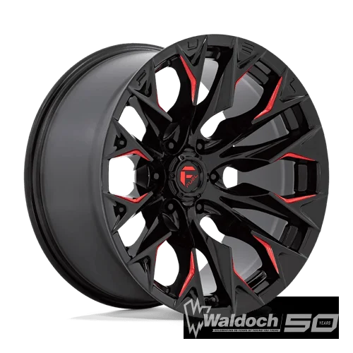 D823 24X12 5X5.0 G-BLK MILL C-RED -