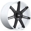 R908 22X12 5X130 WHT M-BLK-SPK 60MM