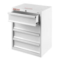 VAN STORAGE CABINET WITH 4 DRAWERS 18 X 14 X 24IN WHITE STEEL FINISH