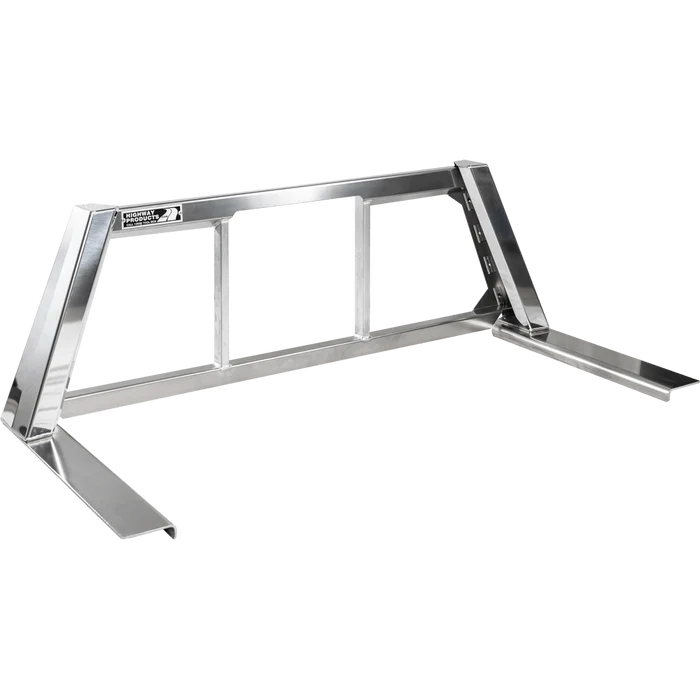 OPEN POST HEADACHE RACK WITH TANK BRITE UPRIGHTS SMOOTH ALUMINUM CENTER SIZE 2