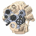Base Accessory Drive Kit Ford 7.3L Godzilla