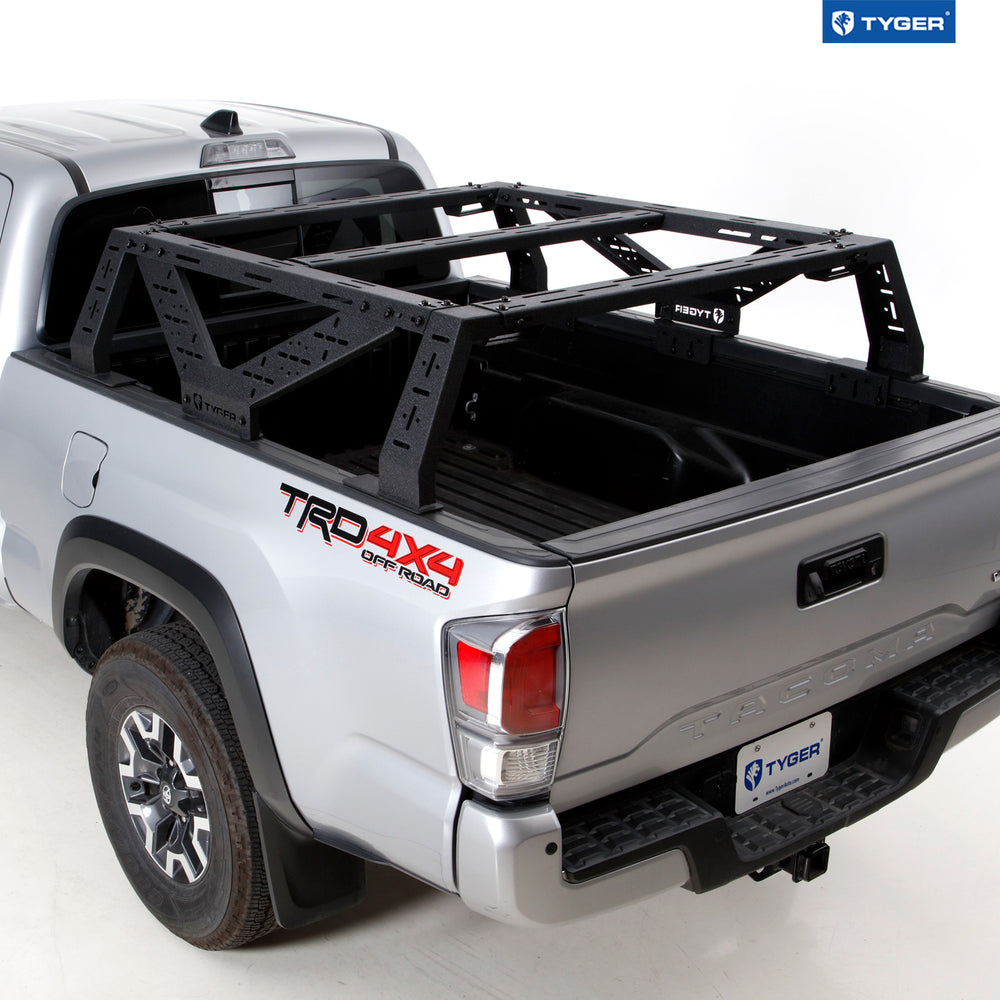 00C TACOMA/RANGER/1522 COLORADO/CANYON PLATE STYLE OVERLAND BED RACK BLACK