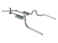 Crossmember Back w Xchange Exhaust System 64-74 A-Body Split Rear Dual Exit 3 in Intermediate And Tail Pipe Turbo Pro Mufflers Hardware Incl Tip Not Incl Pypes Exhaust