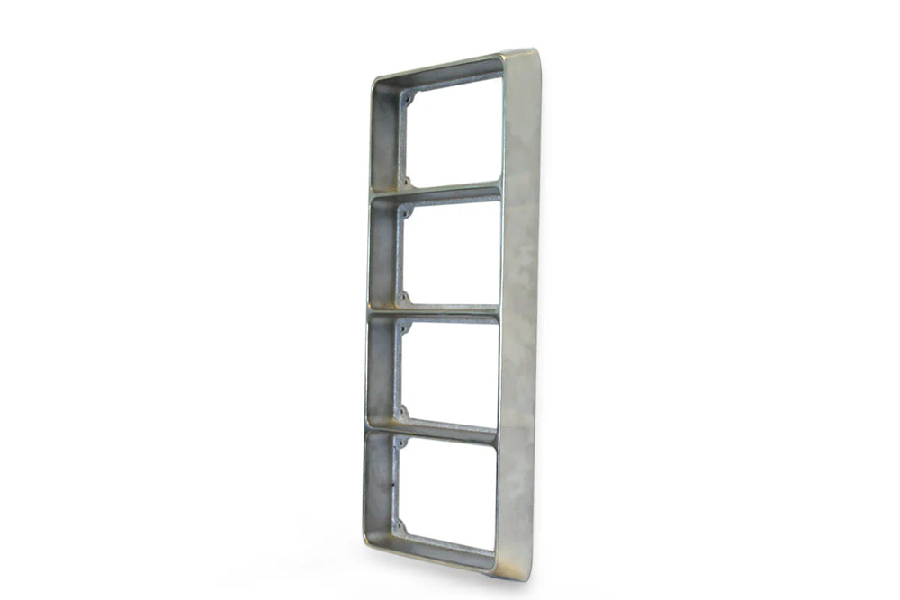 4X6 QUAD-STACK POLISHED ALUMINUM HO