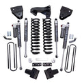 RLS - 4 Coil Spring Lift Kit with Falcon 2.1 Front Rear Shocks Radius Drops and Front Track Bar Bracket Fits Ford F250 F350 Diesel 2017-2022