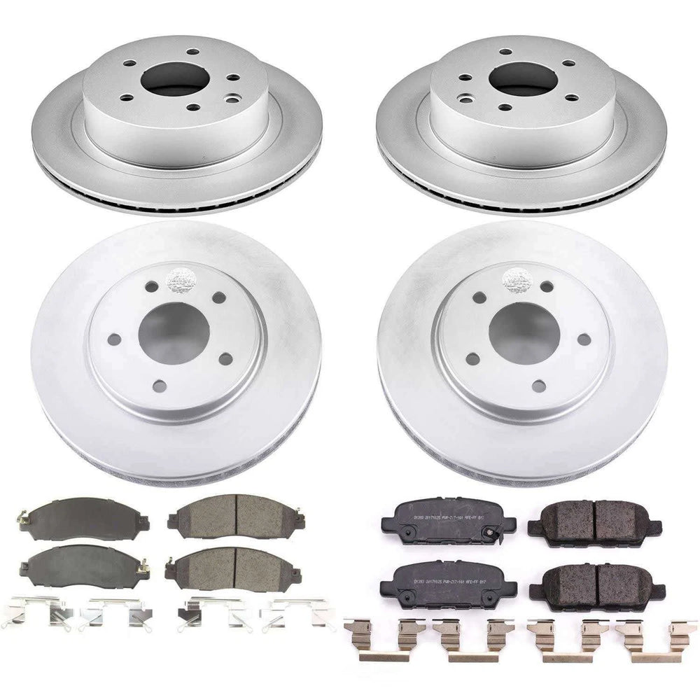 Power Stop 18-19 Nissan Leaf Front & Rear Z17 Evolution Geomet Coated Brake Kit