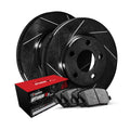 R1 Concepts Brake Rotor- Slotted - Black Fits Dodge Ram