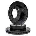 R1 Concepts Brake Rotor- Slotted - Black Fits Dodge Ram