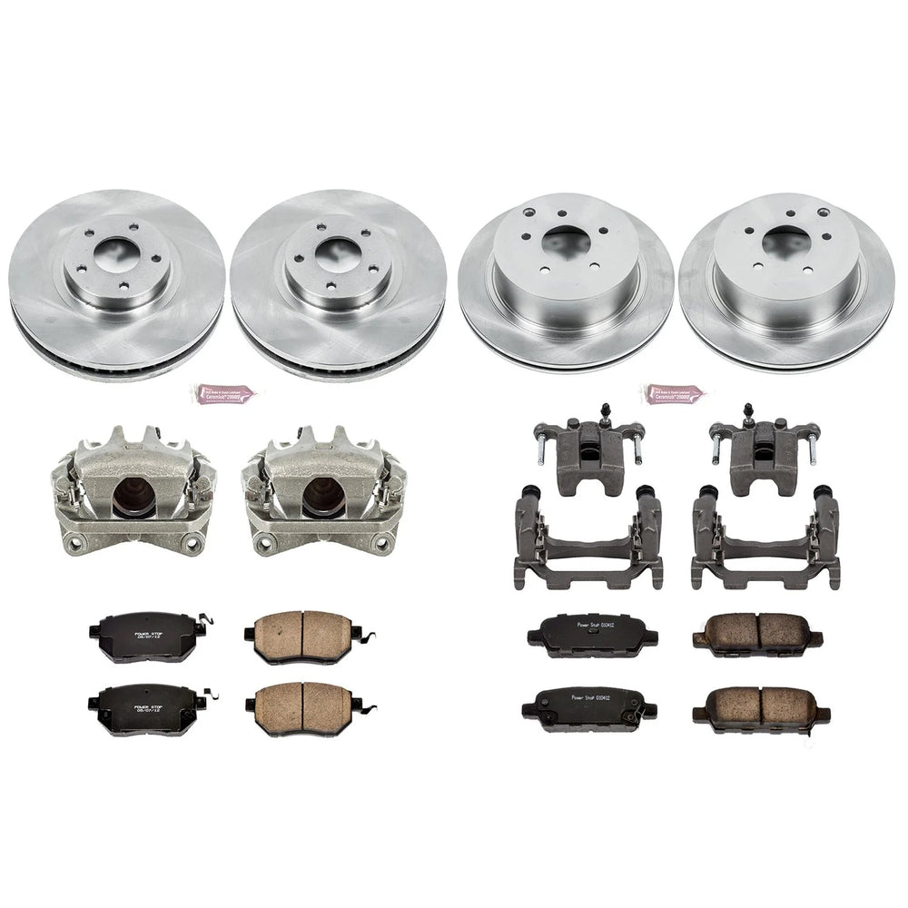 Power Stop 09-11 Nissan Murano Autospecialty Kit w/ Calipers - Front and Rear