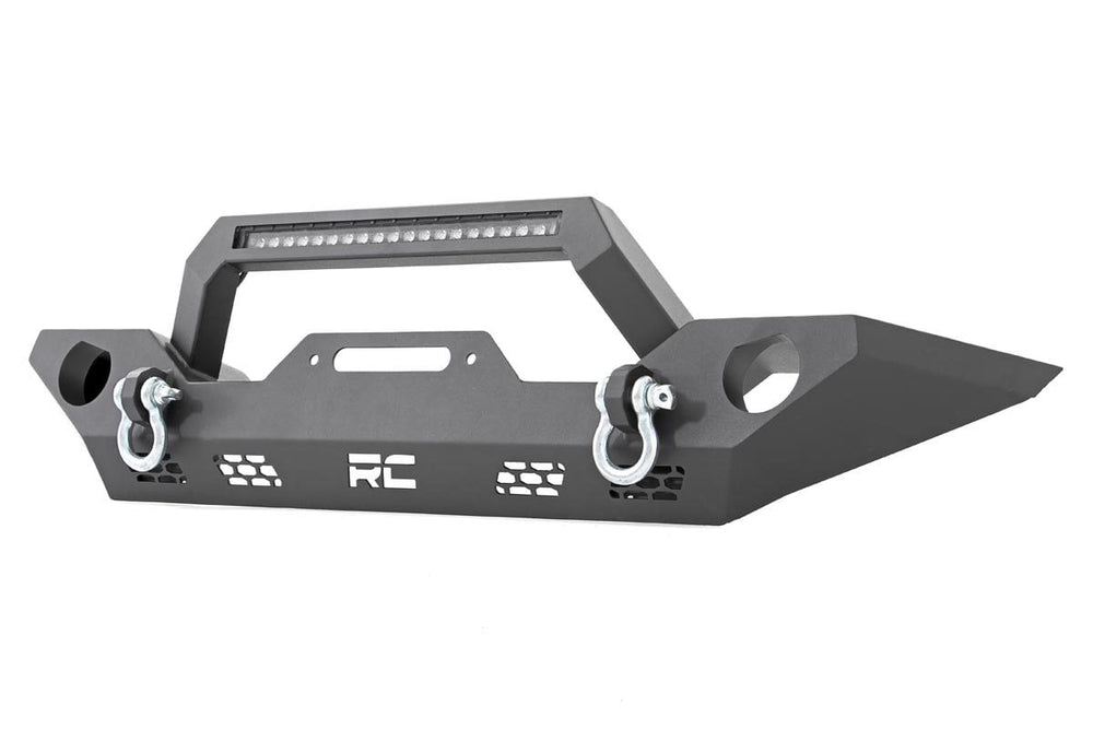 ~(71 lbs. 72X17X10)~ Jeep Full Width Front LED Winch Bumper (JK JL Gladiator JT)