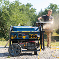 TRI FUEL PORTABLE GENERATOR 11400/9200W ELECTRIC START WHEEL KIT CO ALERT BLACK/GOLD