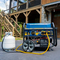 TRI FUEL PORTABLE GENERATOR 11400/9200W ELECTRIC START WHEEL KIT CO ALERT BLACK/GOLD