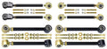 Johnny Joint Control Arm Set 97-06 Wrangler TJ and LJ Unlimited Adjustable w/ Double Adjustable Upper Arms Set Of 8 RockJock 4x4