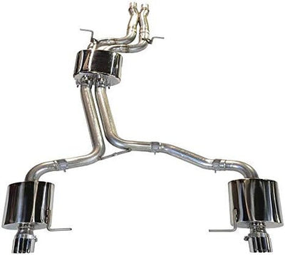 AWE Tuning Audi B8 A5 3.2L Touring Edition Exhaust System - Quad 90mm Slash Silver Tips