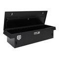 90 X 16 X 16 PASSENGER SIDE LOW SIDE TOOL BOX W/SMOOTH BLK BASE LEOPARD LID