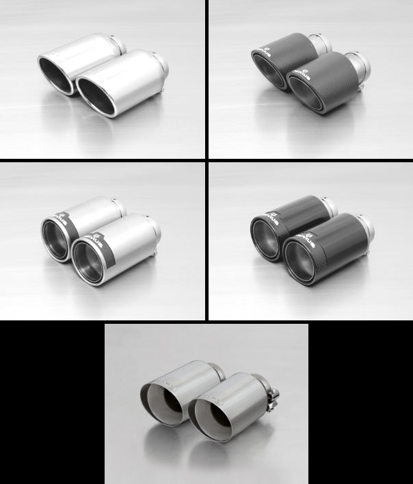 Remus 2015 Ford Mustang 2.3L Ecoboost Axle Back Exhaust w/Front Section/Polished Tail Pipe Set