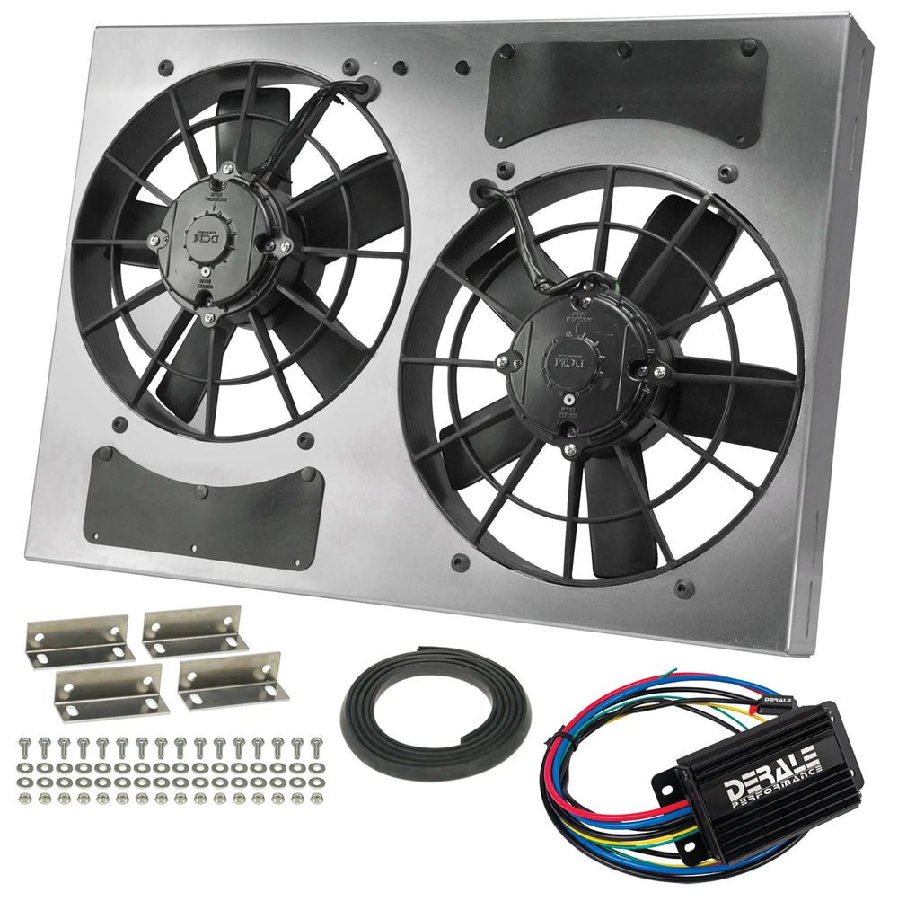 PWM DUAL RAD FAN/ALUMINUM SHROUD ASSEMBLY