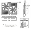 PWM DUAL RAD FAN/ALUMINUM SHROUD ASSEMBLY
