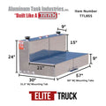 85 GAL SPLIT LREFUELING TANK 42/42 BLACK
