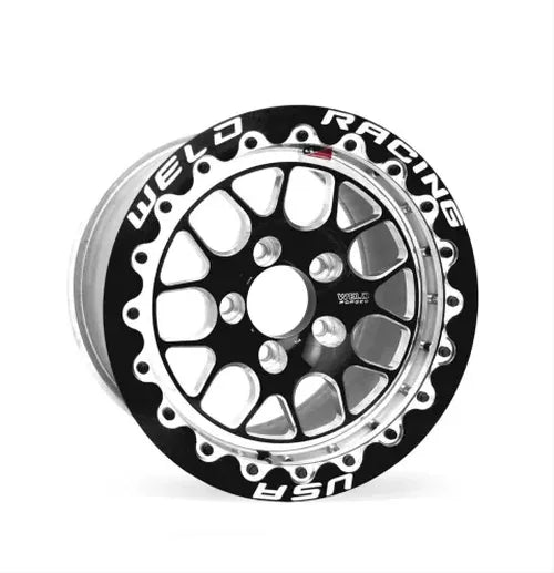 Weld S77 17x11 / 5x120mm BP / 7.7in. BS Black Wheel (High Pad) - Black Single Beadlock MT
