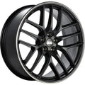 BBS CC-R 19x8.5 5x114.3 ET43 Satin Black Polished Rim Protector Wheel -82mm PFS/Clip Required